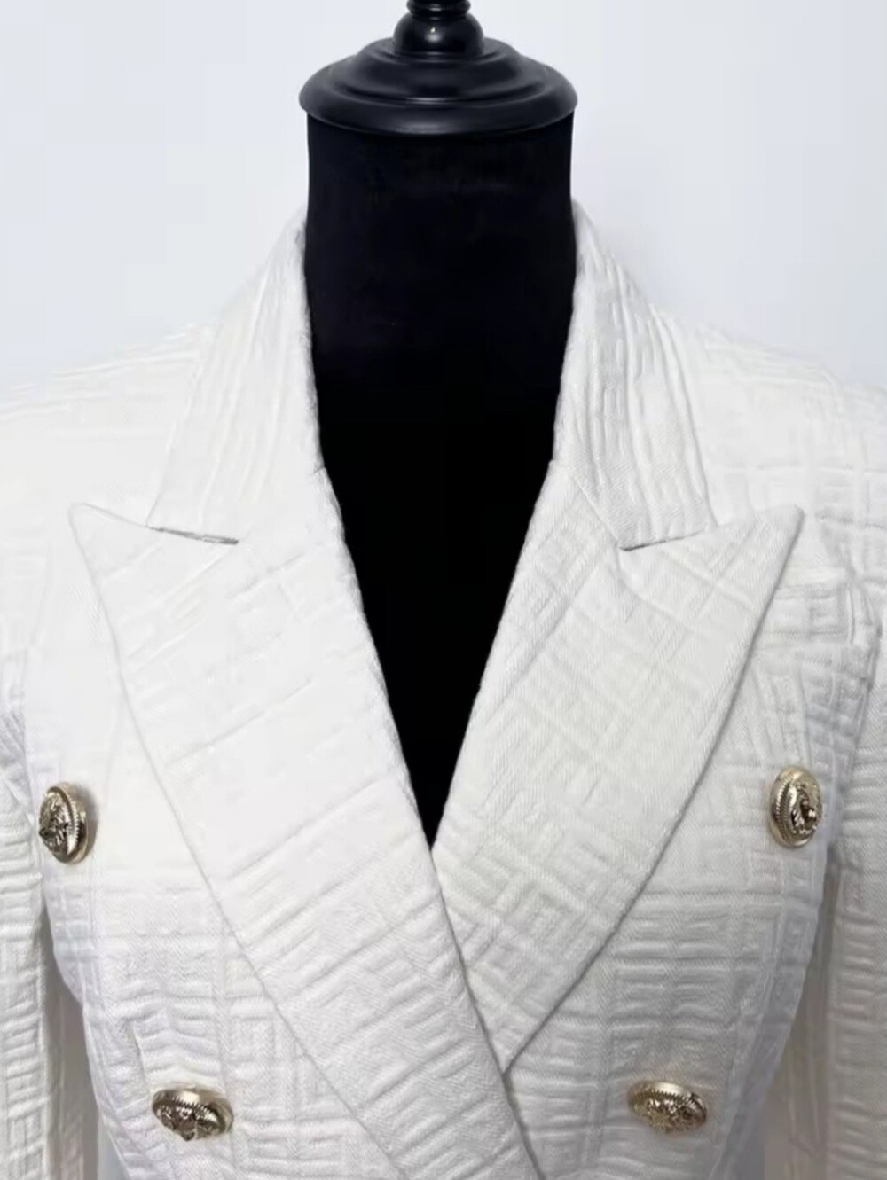 Dress Blazer Jacquard Cream Color - Picture 11 of 13